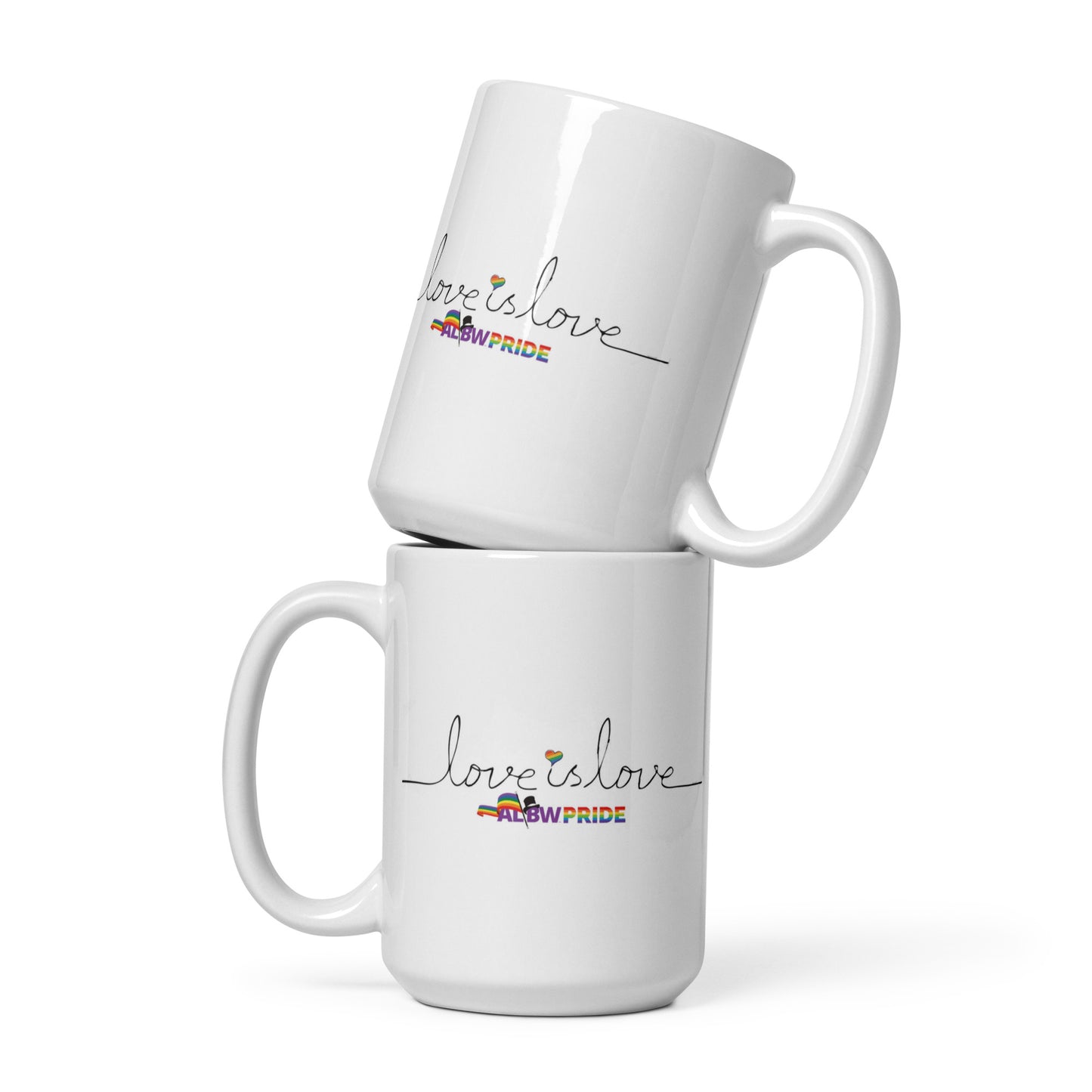 Love is Love White glossy mug