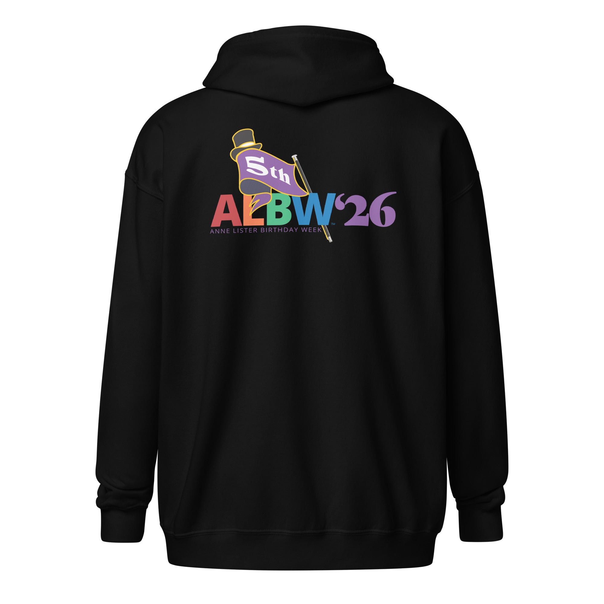 ALBW 2026 Unisex heavy blend zip hoodie – Anne Lister Birthday Week