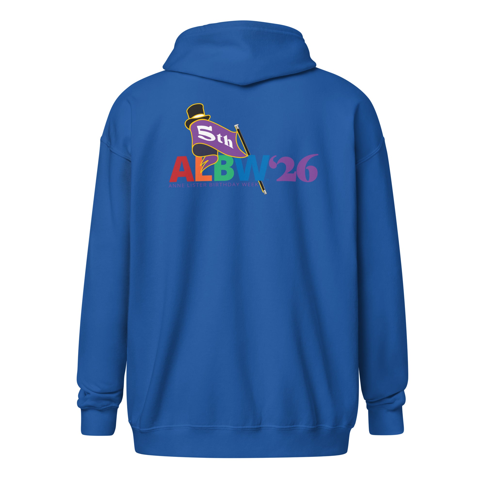 ALBW 2026 Unisex heavy blend zip hoodie – Anne Lister Birthday Week
