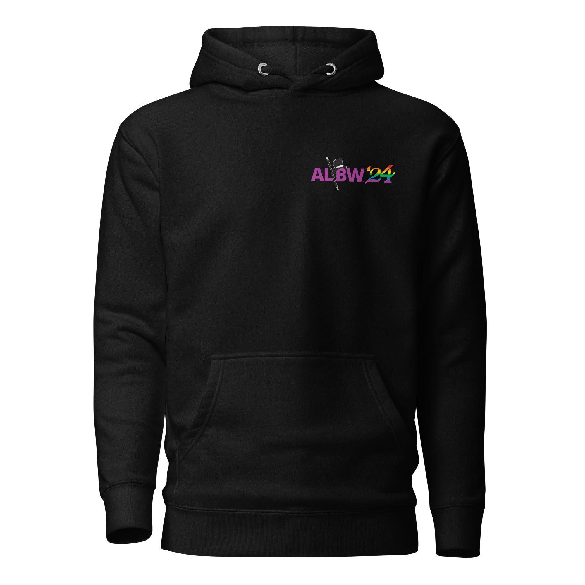 ALBW 2024 Unisex Hoodie Anne Lister Birthday Week   Unisex Premium Hoodie Black Front 65955c8d3a9c6 