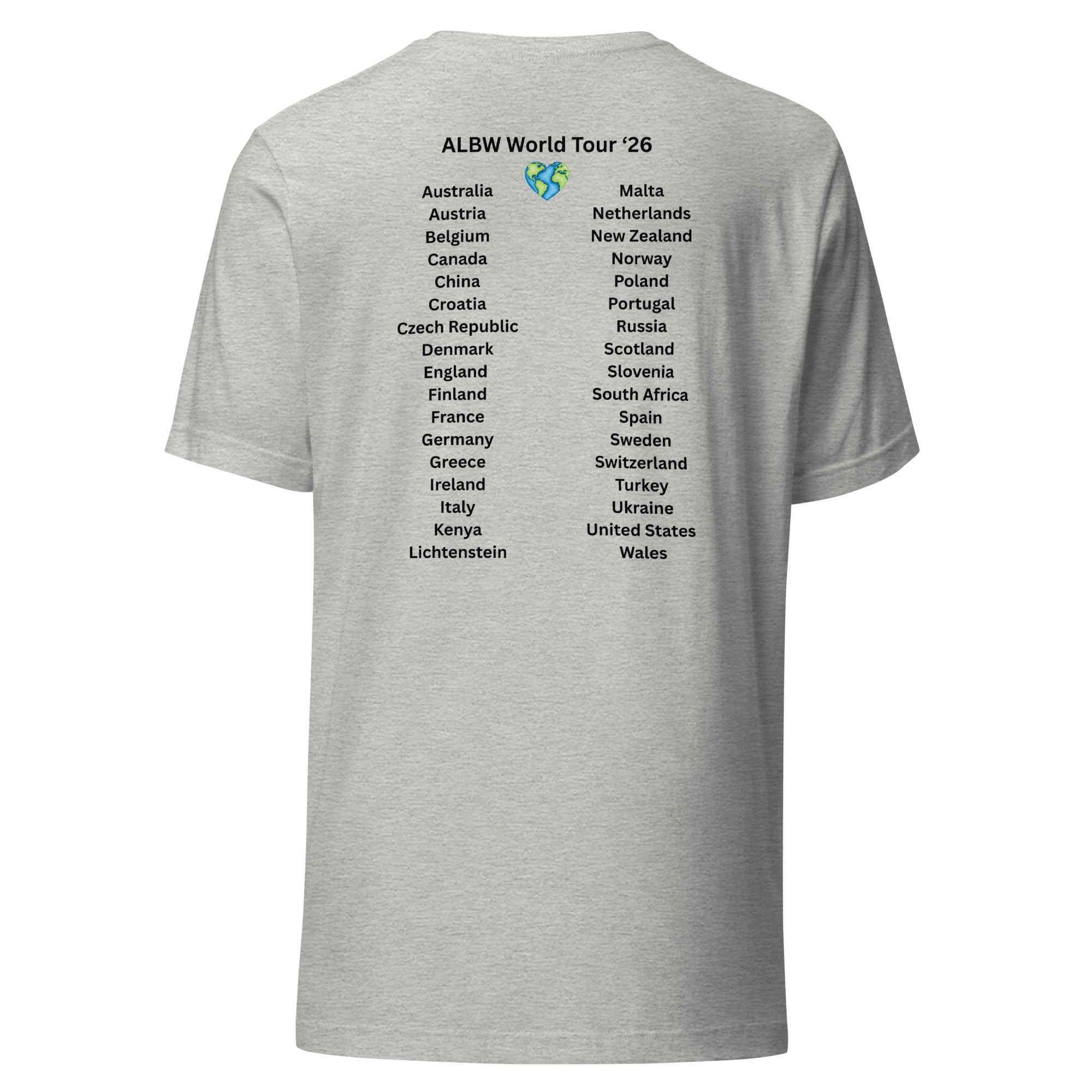 ALBW 2026 World Tour Light Unisex T-shirt – Anne Lister Birthday Week
